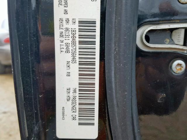 1B3HB48B57D560465 - 2007 DODGE CALIBER SX BLACK photo 10