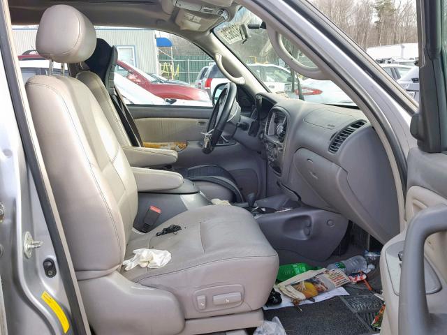 5TDBT48AX2S058962 - 2002 TOYOTA SEQUOIA LI SILVER photo 5