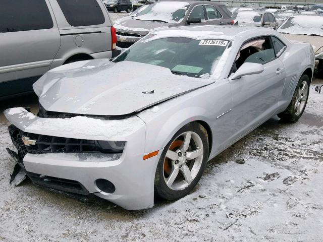 2G1FE1E36C9155577 - 2012 CHEVROLET CAMARO LS SILVER photo 2