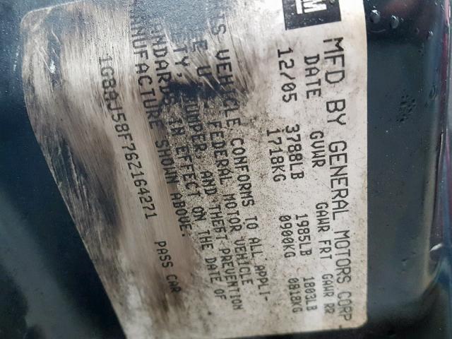 1G8AJ58F76Z164271 - 2006 SATURN ION LEVEL BURGUNDY photo 10