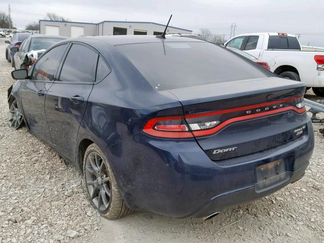 1C3CDFBB2ED831894 - 2014 DODGE DART SXT BLUE photo 3