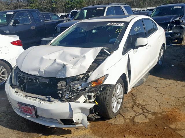 19XFB2F99CE023813 - 2012 HONDA CIVIC EXL WHITE photo 2