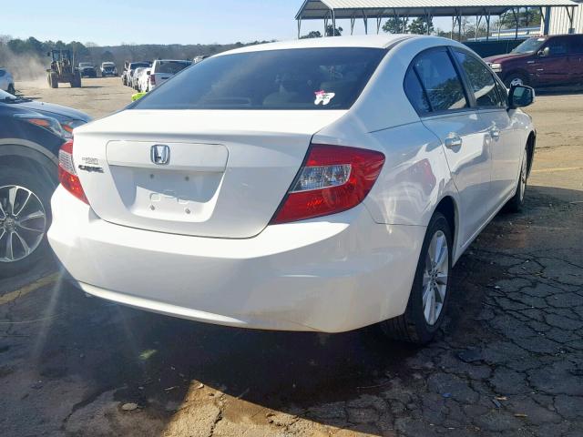 19XFB2F99CE023813 - 2012 HONDA CIVIC EXL WHITE photo 4