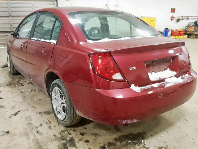 1G8AJ52F75Z117913 - 2005 SATURN ION LEVEL MAROON photo 3