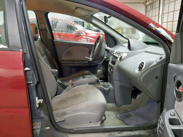 1G8AJ52F75Z117913 - 2005 SATURN ION LEVEL MAROON photo 5