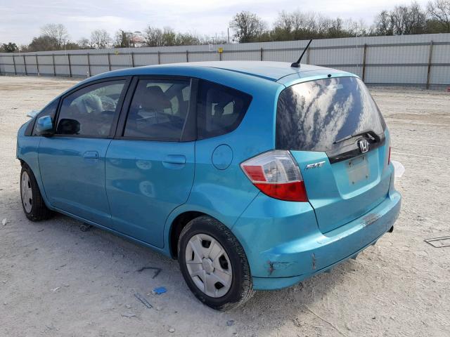 JHMGE8H30CC026614 - 2012 HONDA FIT BLUE photo 3