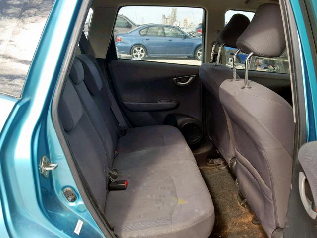 JHMGE8H30CC026614 - 2012 HONDA FIT BLUE photo 6