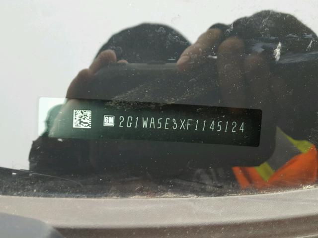 2G1WA5E3XF1145124 - 2015 CHEVROLET IMPALA LIM BLACK photo 10