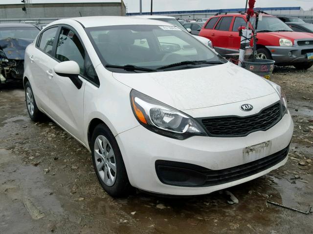 KNADM4A37E6327552 - 2014 KIA RIO LX WHITE photo 1