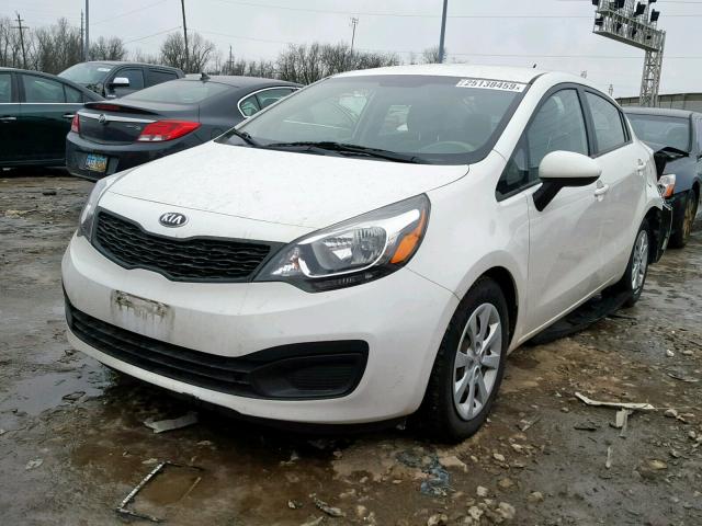 KNADM4A37E6327552 - 2014 KIA RIO LX WHITE photo 2