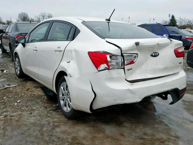 KNADM4A37E6327552 - 2014 KIA RIO LX WHITE photo 3