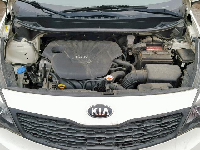 KNADM4A37E6327552 - 2014 KIA RIO LX WHITE photo 7