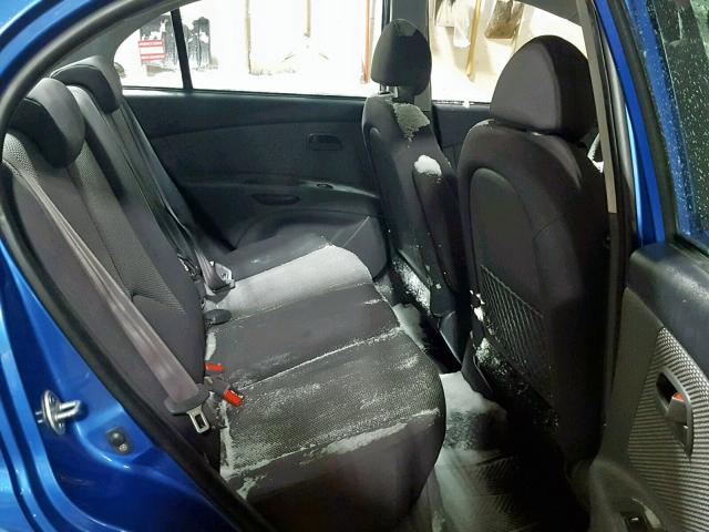 KNADE223596471462 - 2009 KIA RIO BASE BLUE photo 6