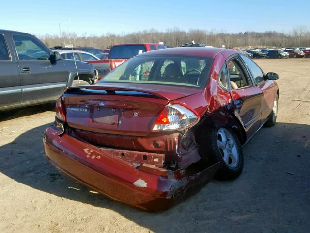 1FAFP55U34A142363 - 2004 FORD TAURUS SES MAROON photo 4