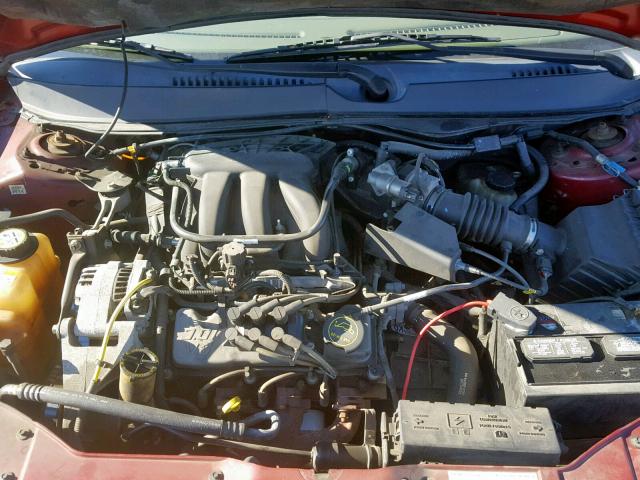 1FAFP55U34A142363 - 2004 FORD TAURUS SES MAROON photo 7