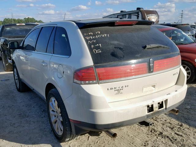 2LMDU68C77BJ20278 - 2007 LINCOLN MKX WHITE photo 3