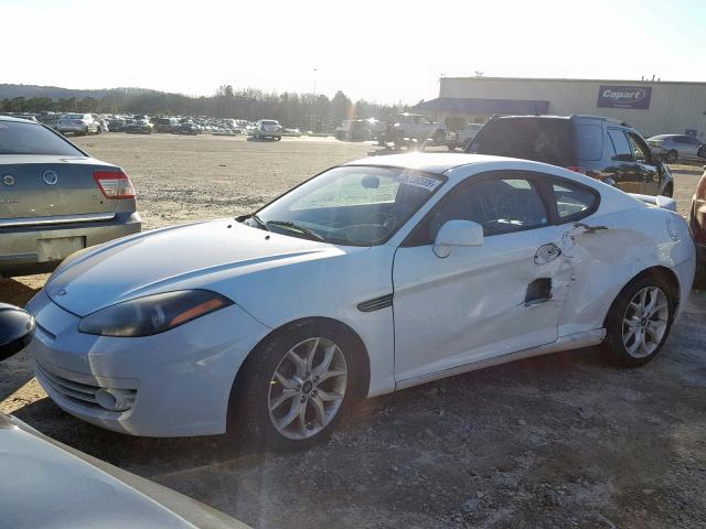 KMHHN66F27U241687 - 2007 HYUNDAI TIBURON GT WHITE photo 9