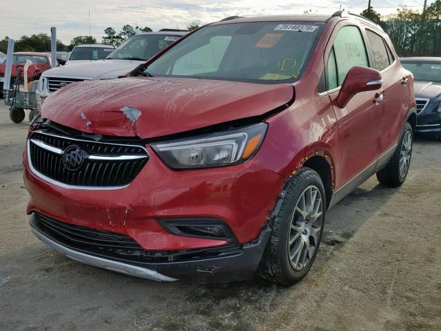 KL4CJ1SB7JB657179 - 2018 BUICK ENCORE SPO RED photo 2