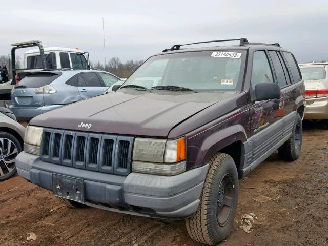 1J4GZ58S0VC534591 - 1997 JEEP GRAND CHER PURPLE photo 2