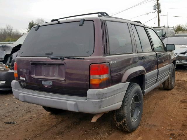 1J4GZ58S0VC534591 - 1997 JEEP GRAND CHER PURPLE photo 4