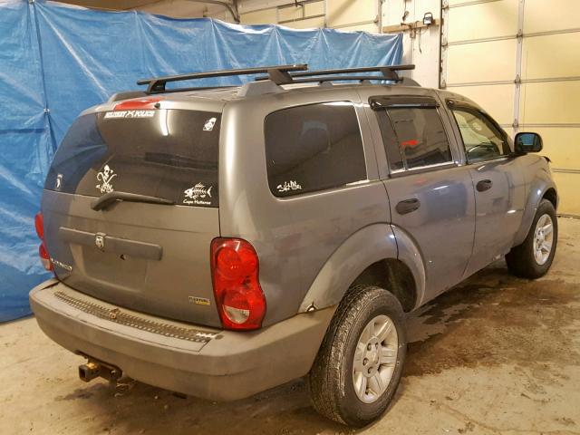 1D8HB38P47F531503 - 2007 DODGE DURANGO SX GRAY photo 4