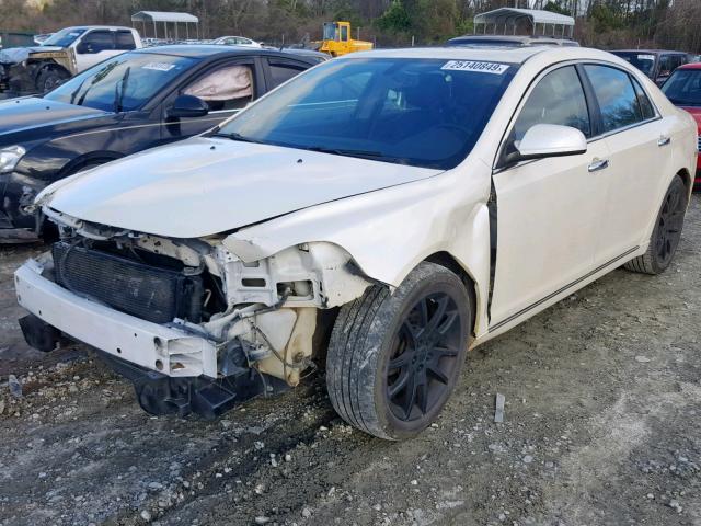 1G1ZE5EB3A4138599 - 2010 CHEVROLET MALIBU LTZ WHITE photo 2