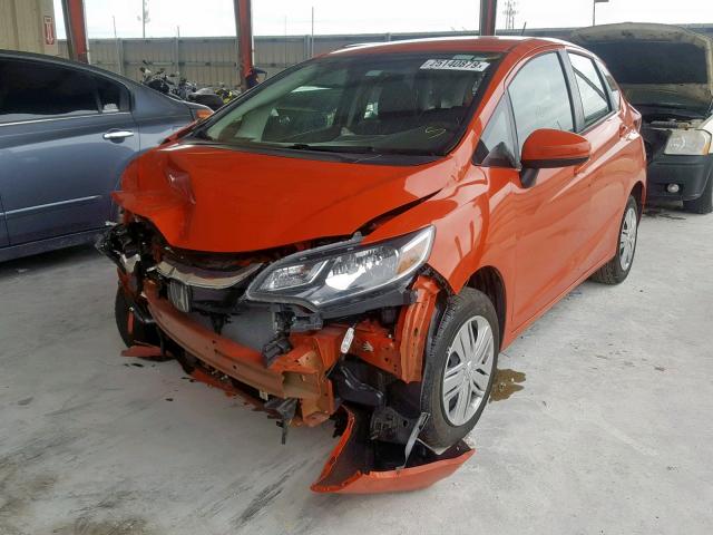 3HGGK5H59JM718605 - 2018 HONDA FIT LX ORANGE photo 2