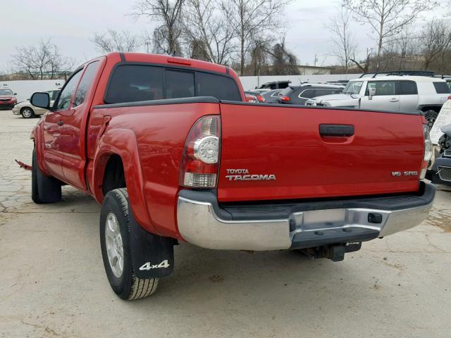 5TFUU4EN6CX043495 - 2012 TOYOTA TACOMA RED photo 3