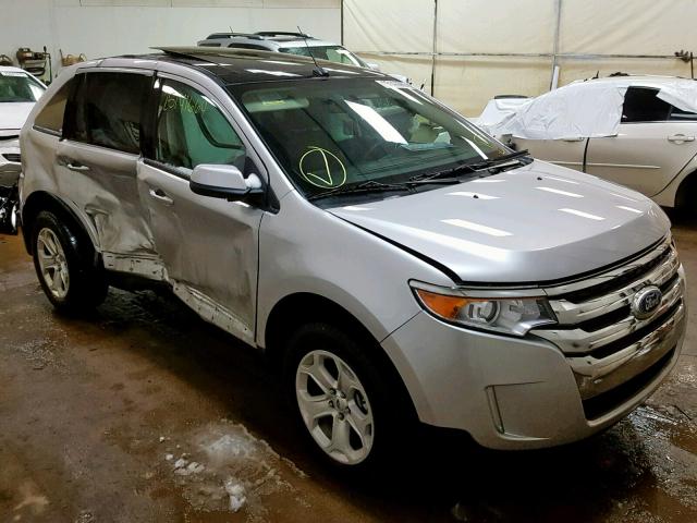 2FMDK4JCXEBA82218 - 2014 FORD EDGE SEL SILVER photo 1