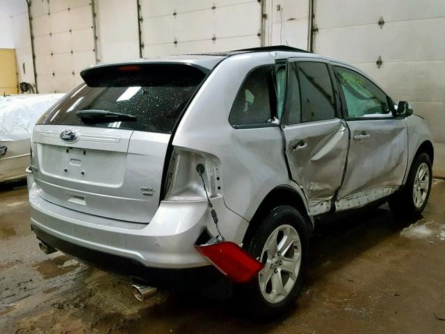 2FMDK4JCXEBA82218 - 2014 FORD EDGE SEL SILVER photo 4