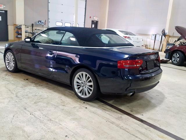 WAULFAFH7AN011223 - 2010 AUDI A5 PREMIUM BLUE photo 3