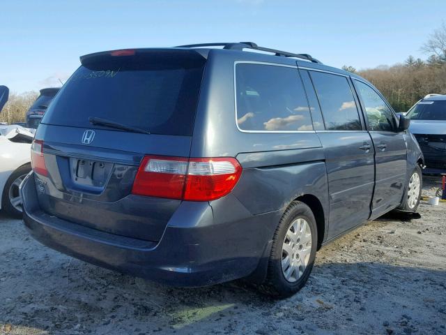 5FNRL38266B098709 - 2006 HONDA ODYSSEY LX BLUE photo 4