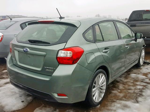 JF1GPAM64FH202564 - 2015 SUBARU IMPREZA LI GREEN photo 4