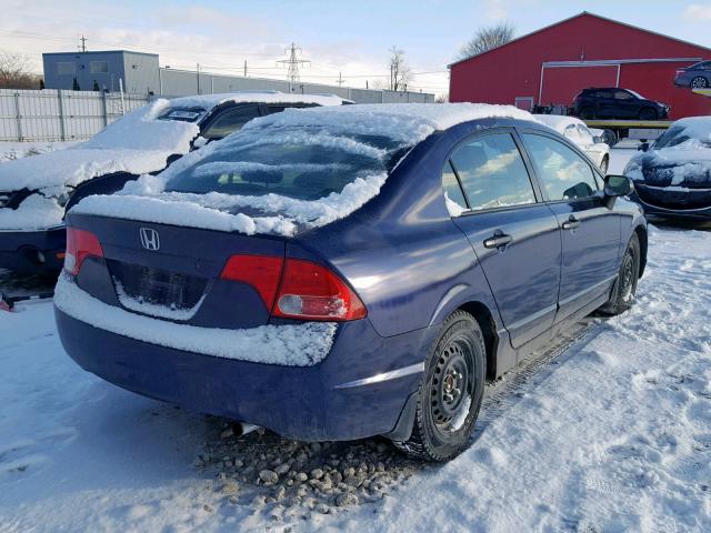 2HGFA16327H021177 - 2007 HONDA CIVIC DX BLUE photo 4