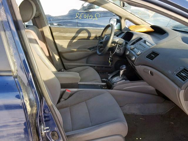 2HGFA16327H021177 - 2007 HONDA CIVIC DX BLUE photo 5