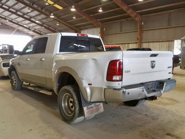 3D73Y4HL4BG634797 - 2011 DODGE RAM 3500 WHITE photo 3