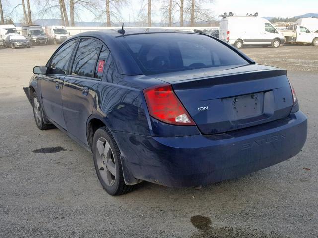1G8AK55F77Z136974 - 2007 SATURN ION LEVEL BLUE photo 3