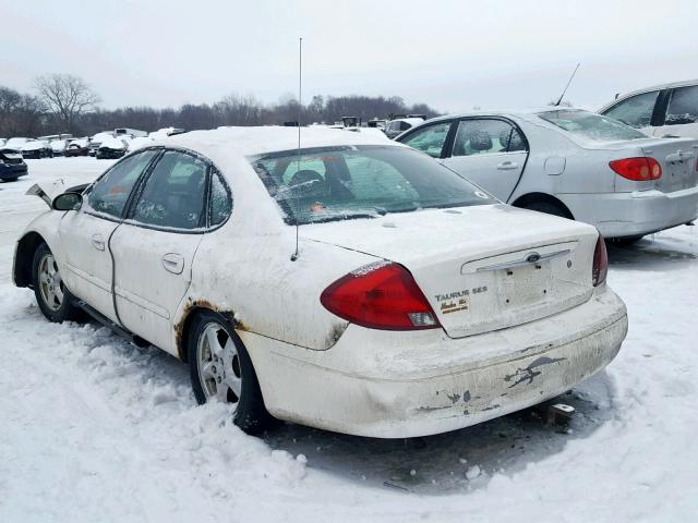 1FAFP55U73G118353 - 2003 FORD TAURUS SES WHITE photo 3