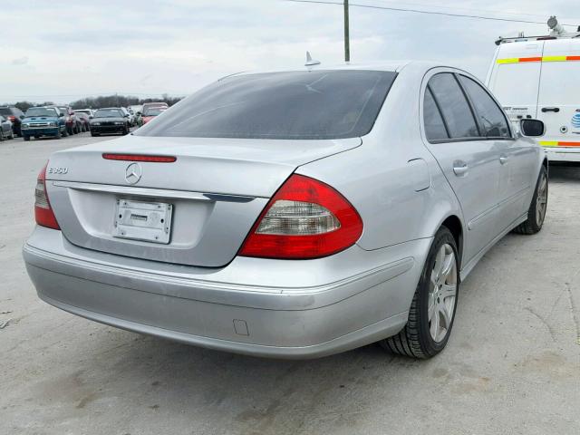 WDBUF56X07B094010 - 2007 MERCEDES-BENZ E 350 SILVER photo 4