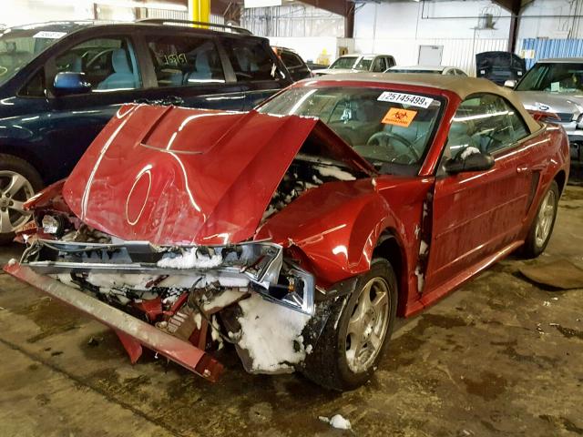 1FAFP44483F418484 - 2003 FORD MUSTANG RED photo 2