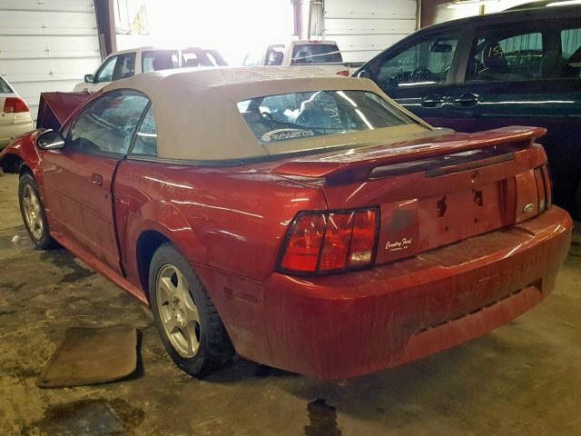 1FAFP44483F418484 - 2003 FORD MUSTANG RED photo 3
