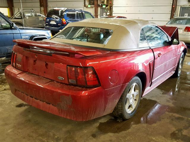1FAFP44483F418484 - 2003 FORD MUSTANG RED photo 4