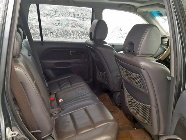 2HKYF18626H550313 - 2006 HONDA PILOT EX GRAY photo 6