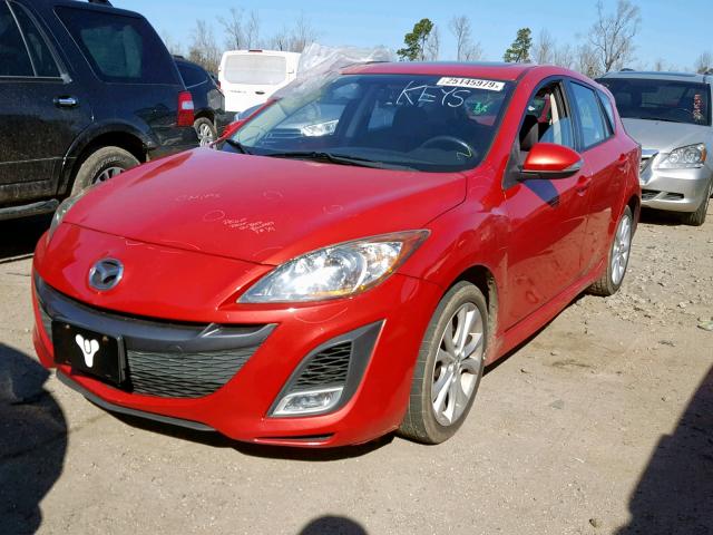 JM1BL1H57A1169210 - 2010 MAZDA 3 S RED photo 2