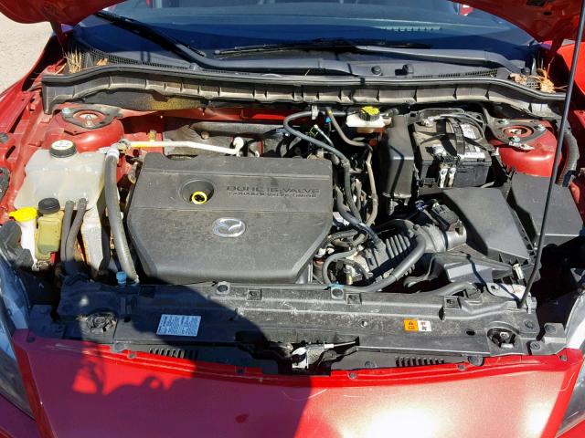 JM1BL1H57A1169210 - 2010 MAZDA 3 S RED photo 7