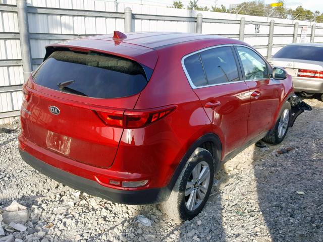 KNDPMCAC8J7377147 - 2018 KIA SPORTAGE L RED photo 4