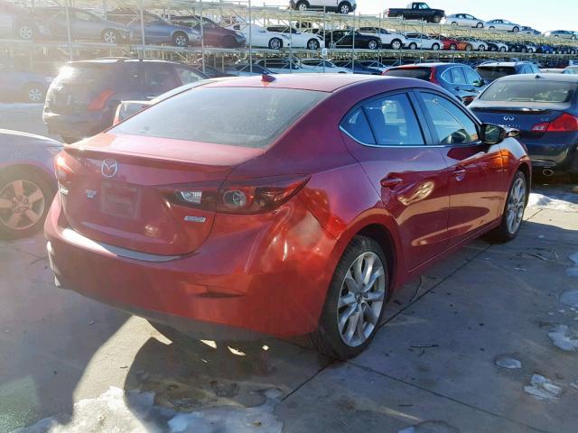 JM1BM1W38E1126905 - 2014 MAZDA 3 GRAND TO MAROON photo 4