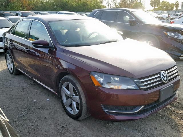 1VWBP7A32CC042143 - 2012 VOLKSWAGEN PASSAT SE BURGUNDY photo 1