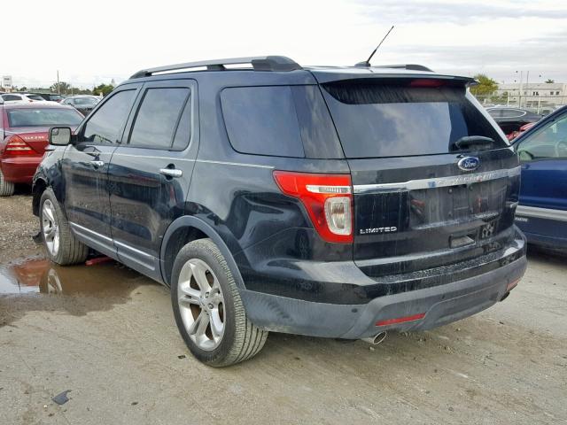 1FM5K7F85EGA14007 - 2014 FORD EXPLORER L BLACK photo 3