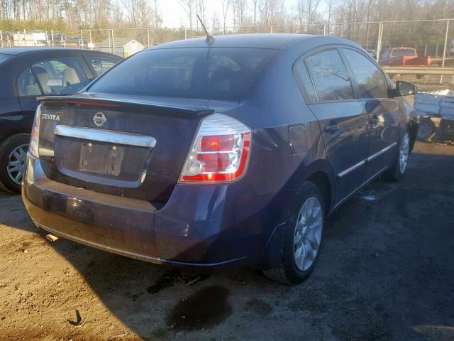 3N1AB6AP7CL627057 - 2012 NISSAN SENTRA 2.0 BLUE photo 4